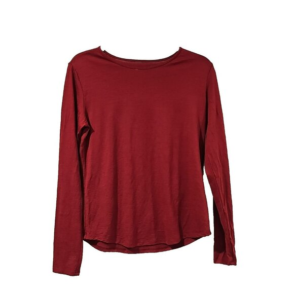 Segments Merino Wool Base Layer Small Thermal Red Burgundy Shirt Top Hiking Ski - Picture 1 of 7